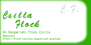 csilla flock business card